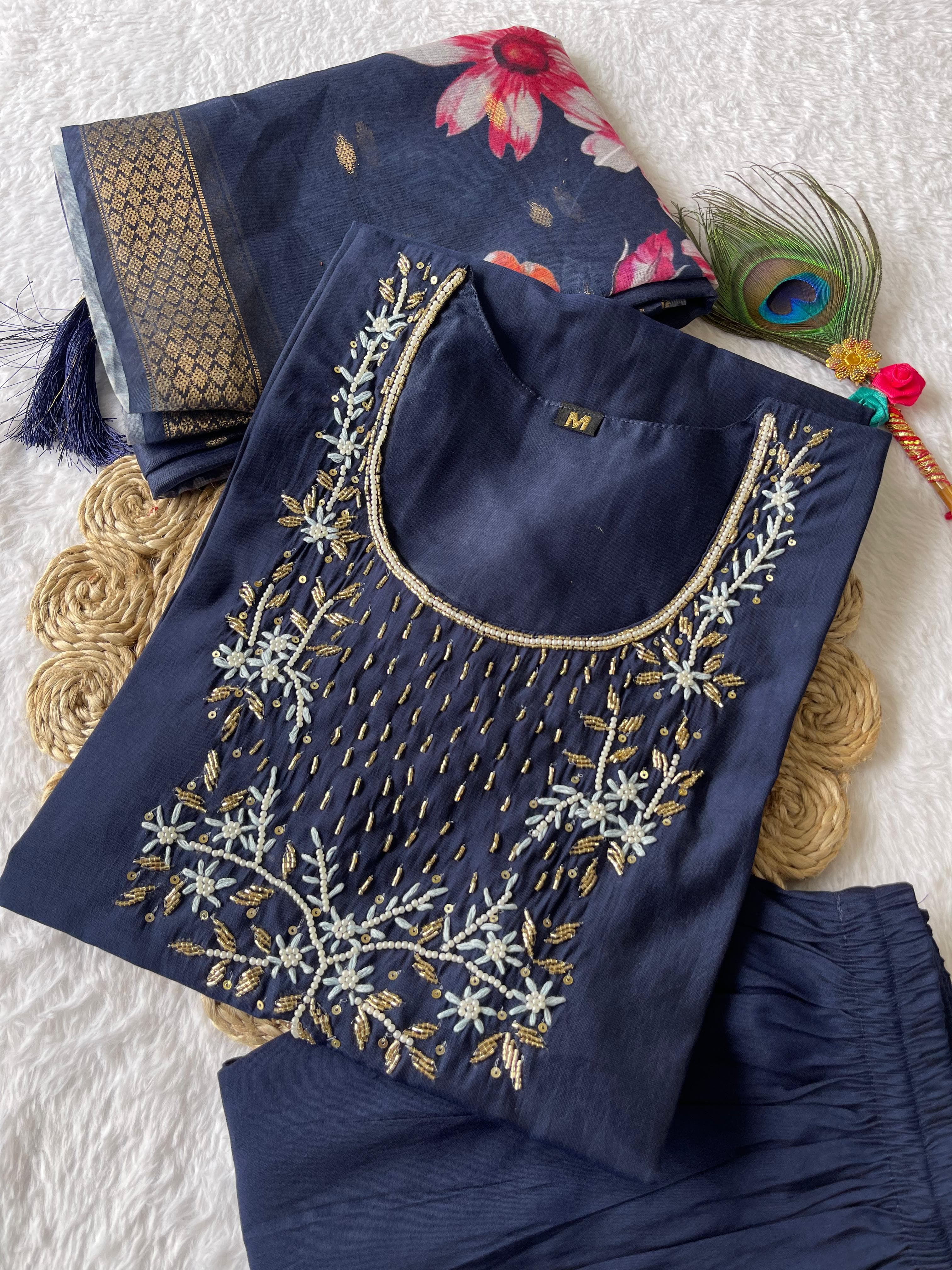 Premium Handwork Roman Silk Kurti