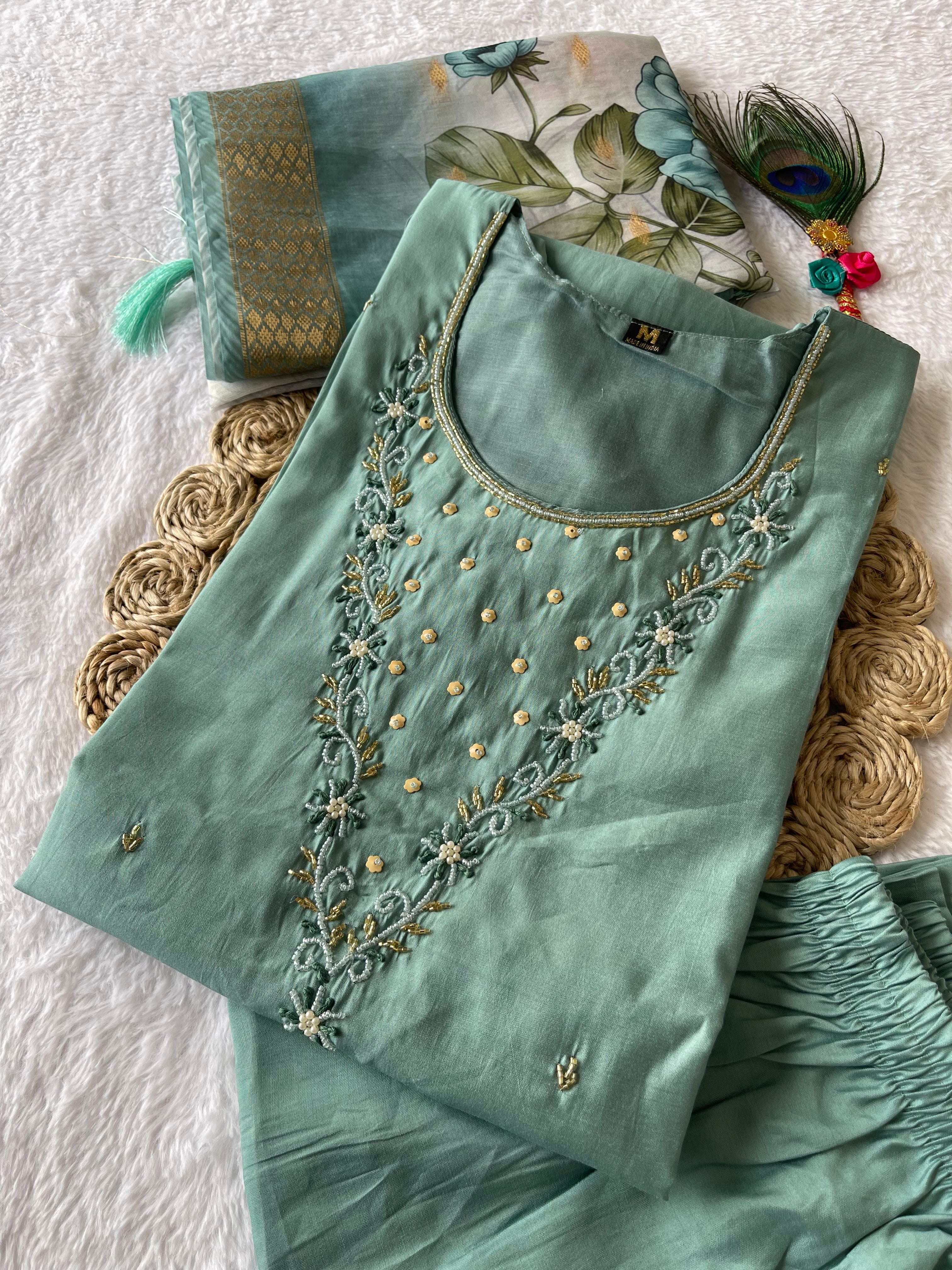 Premium Handwork Roman Silk Kurti