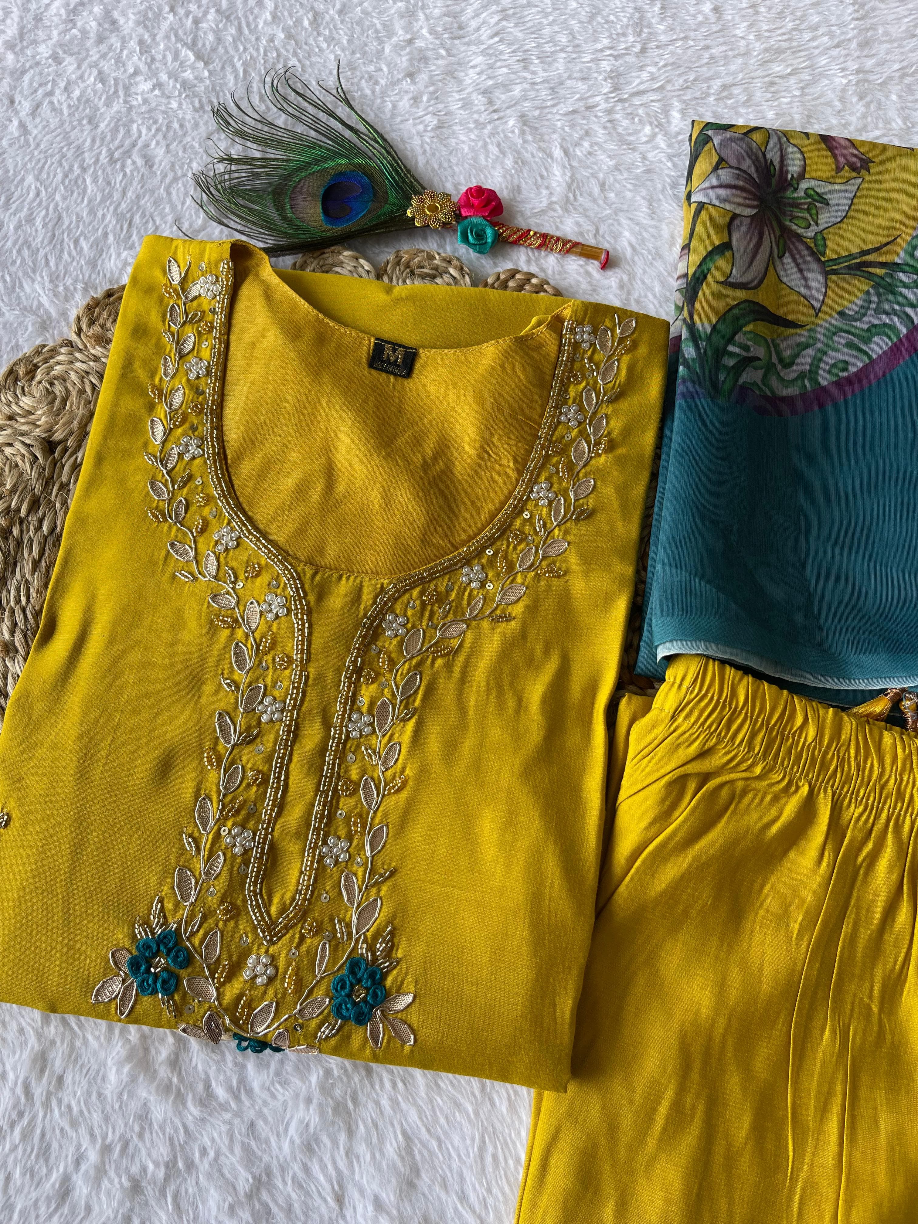 Launching New Designers Kurti Pent Dupatta Set