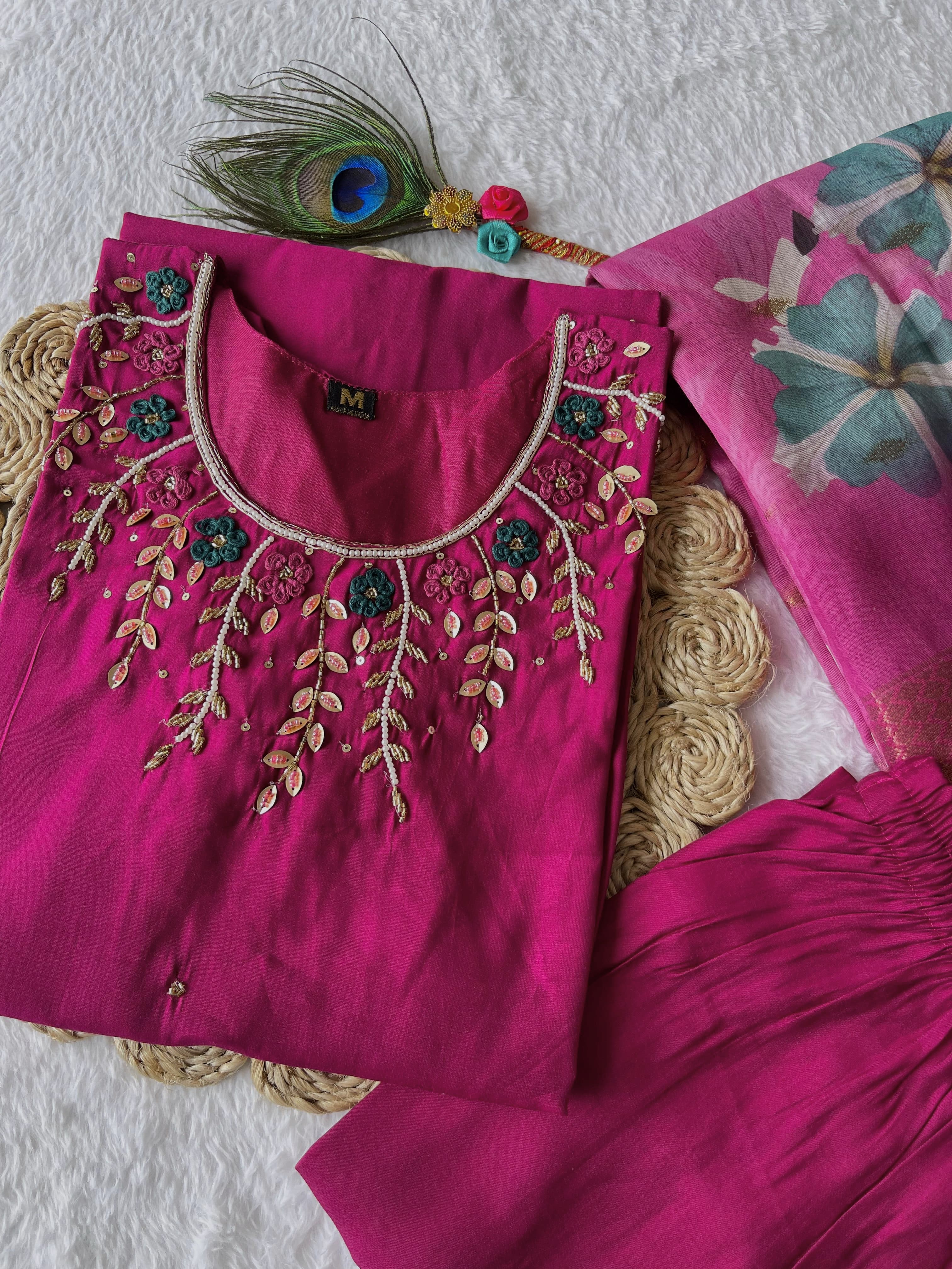 Launching New Designers Kurti Pent Dupatta Set