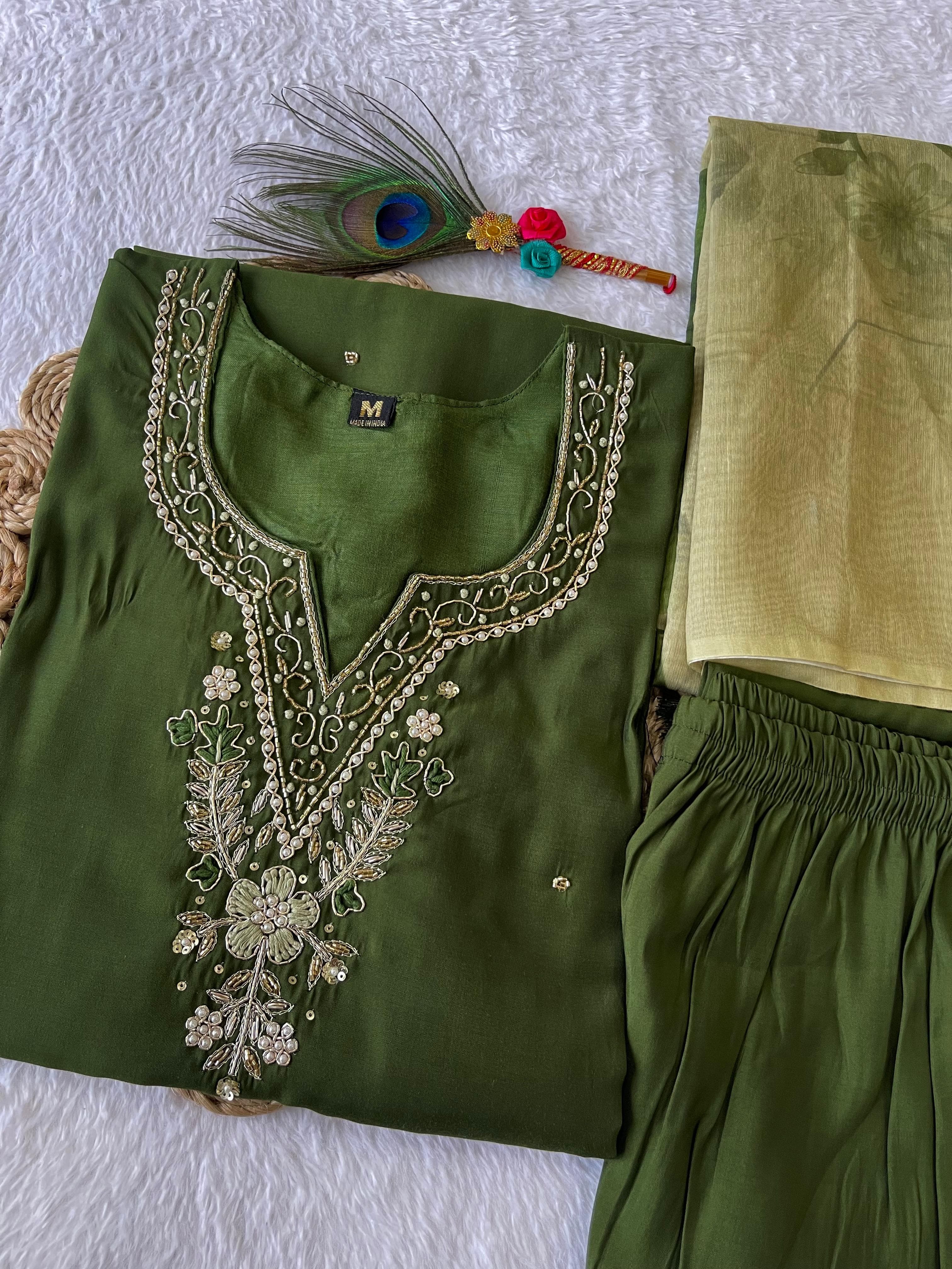 Launching New Designers Kurti Pent Dupatta Set