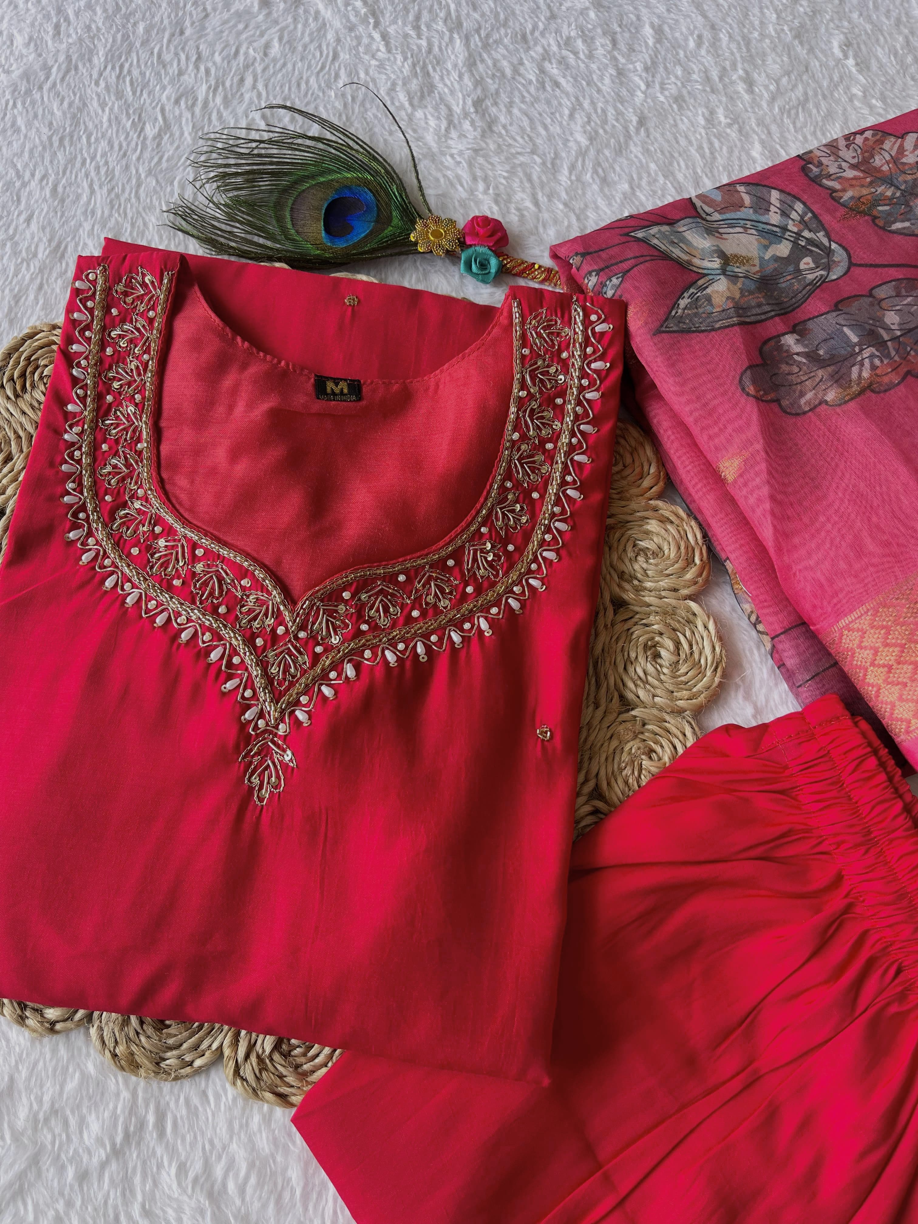 Launching New Designers Kurti Pent Dupatta Set